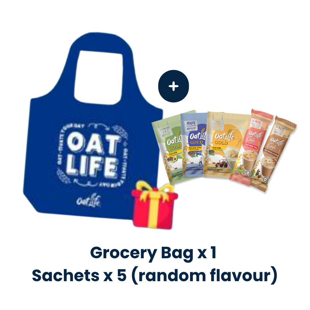 [NOT FOR SALE] OatLife Foldable Grocery Bag x 1 & Sachets x 5 (Random flavour)