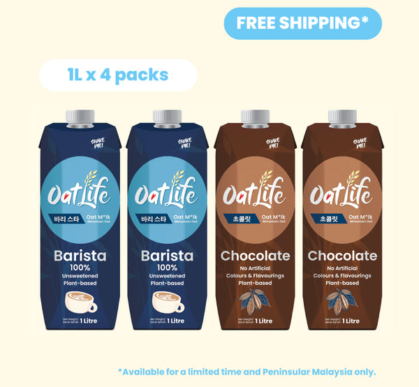OatLife Barista Bliss & Chocolate Charm Oat Milk COMBO | 1L x 4