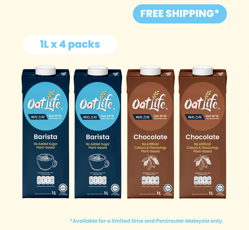 OatLife Barista Bliss & Chocolate Charm Oat Milk COMBO | Bundle of 4