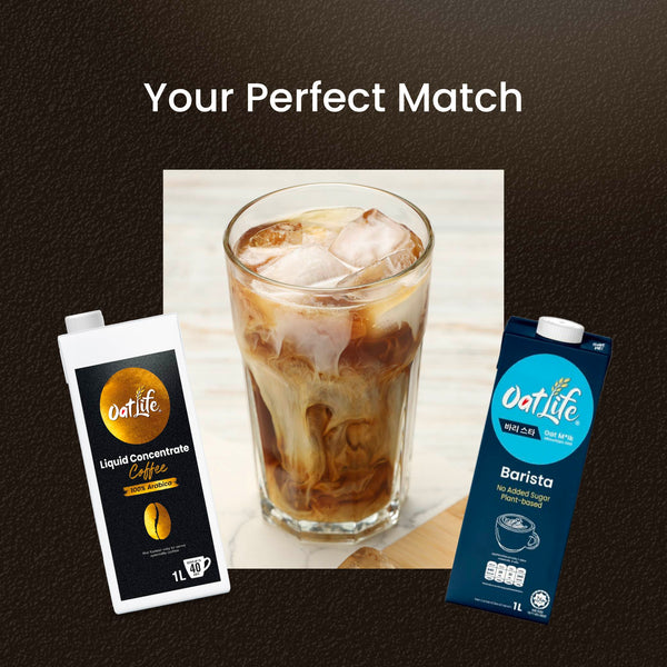 OatLife Café at Home [Liquid Concentrate Coffee 1L x1 + OatLife Oat Milk Barista 1L x3] - OatLife