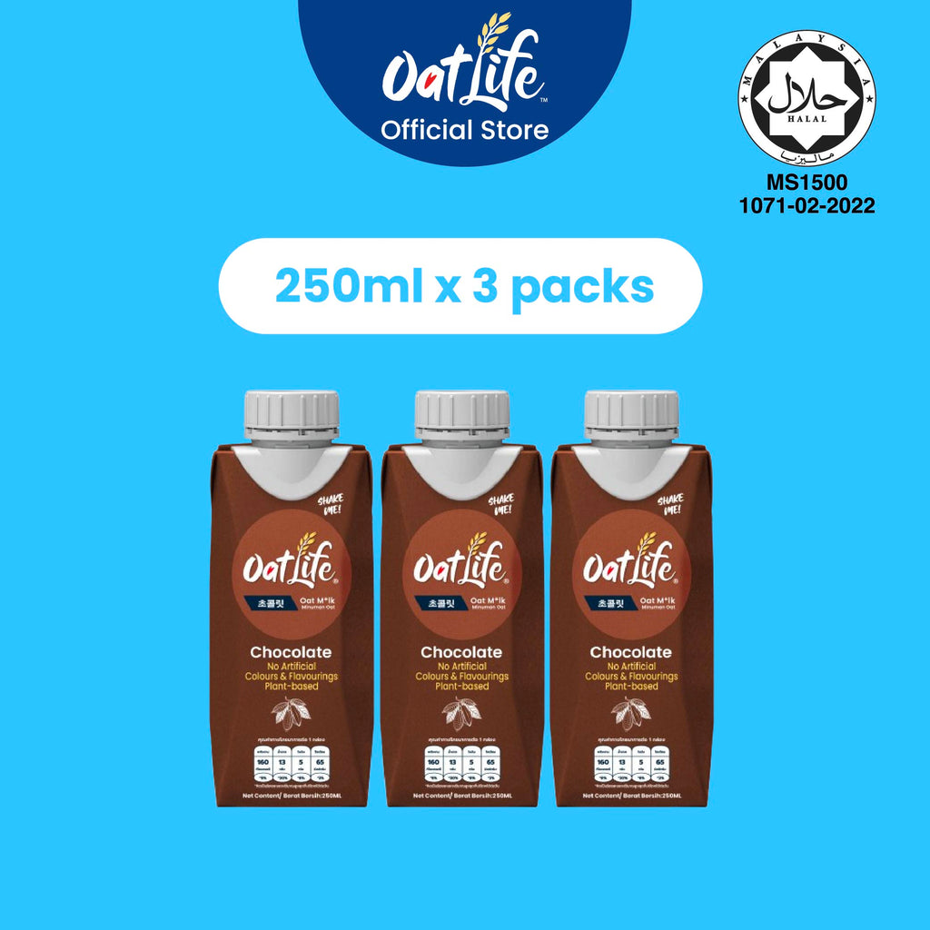 OatLife Chocolate Oat Milk (250ml x 3)